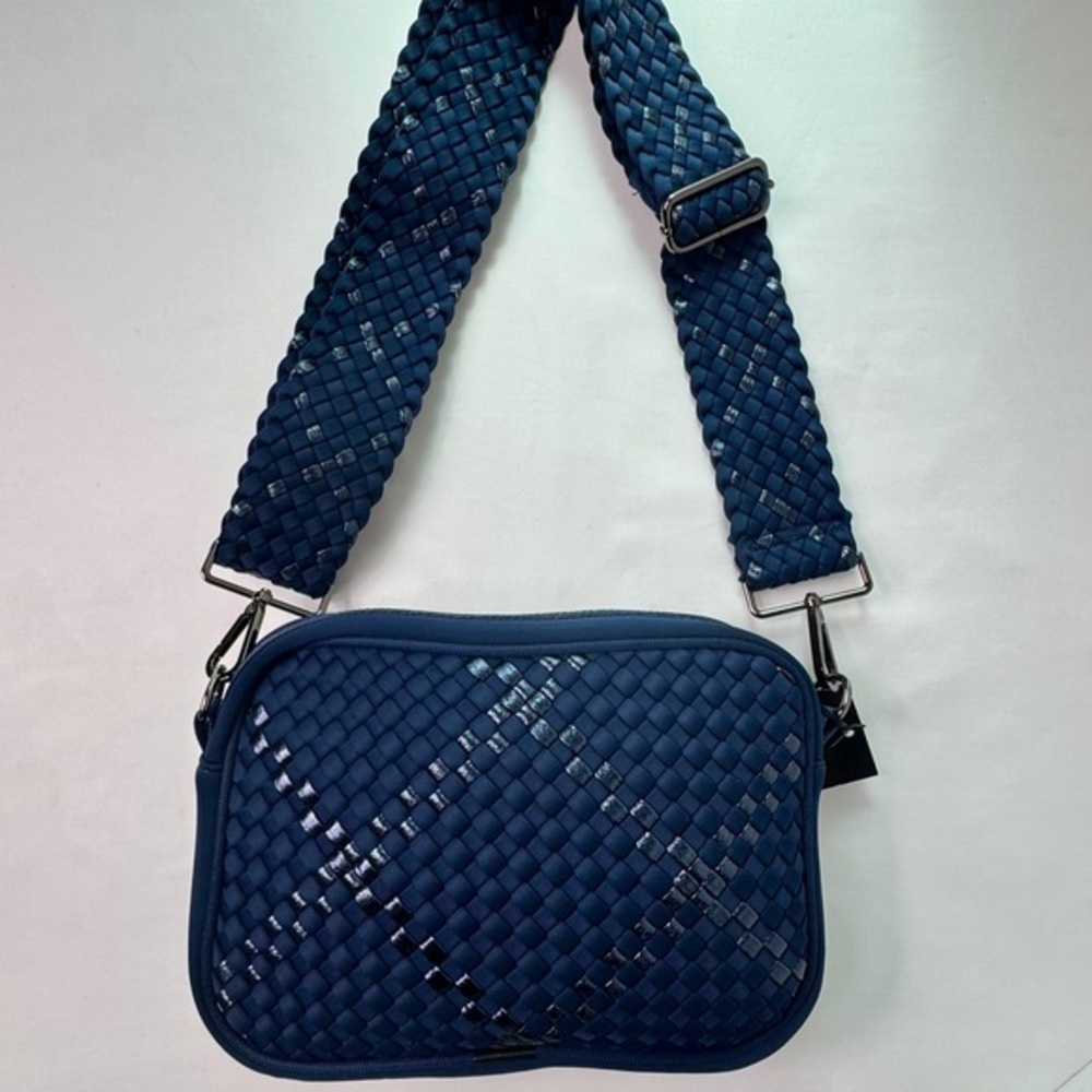 HAUTE SHORE Navy Woven Crossbody Bag‎ - Picture 2 of 7